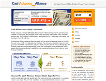 Tablet Screenshot of cashadvancealliance.com
